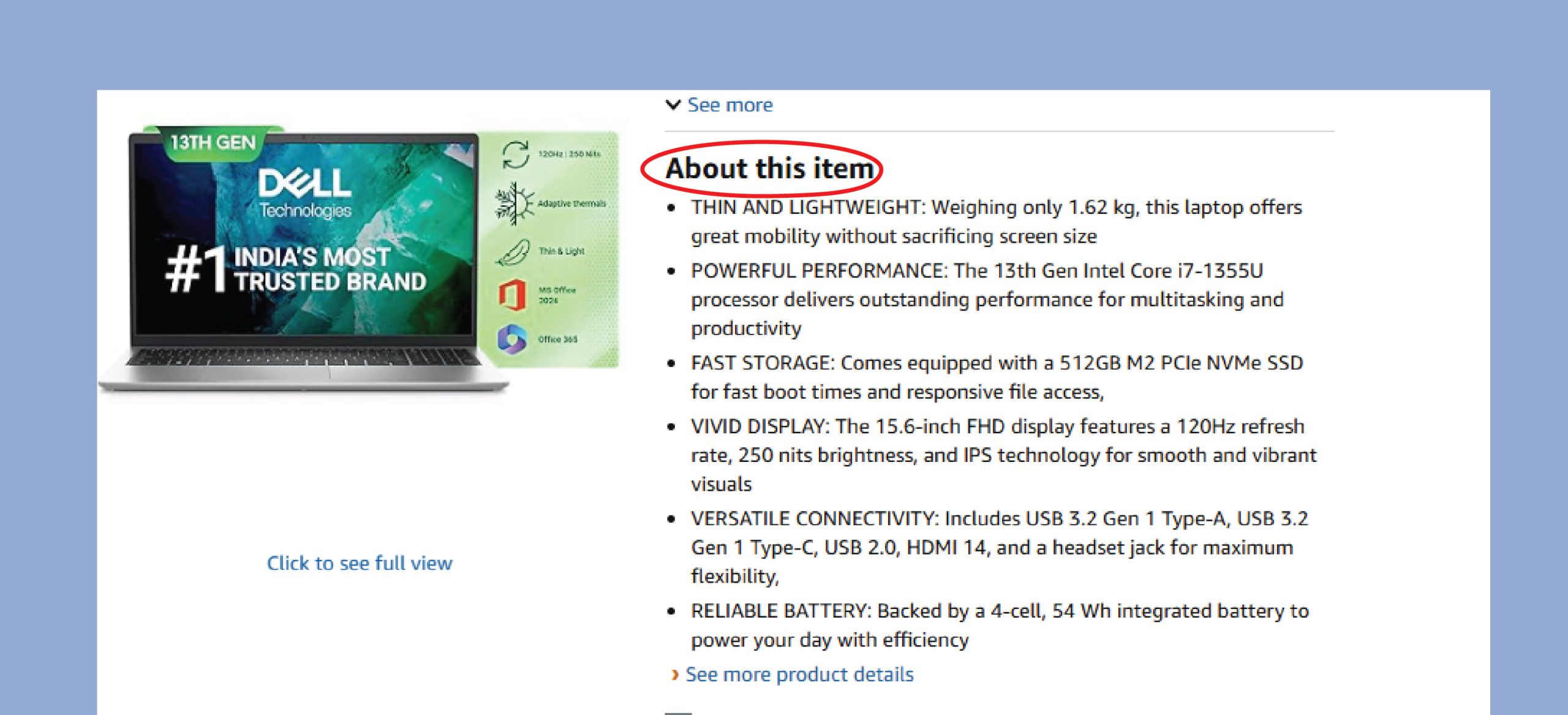 Optimizing product information