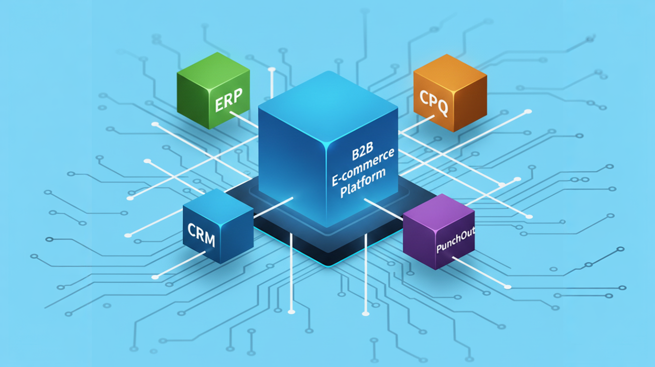Integration Architecture ERP, CRM, CPQ and PunchOut in B2B eCommerce